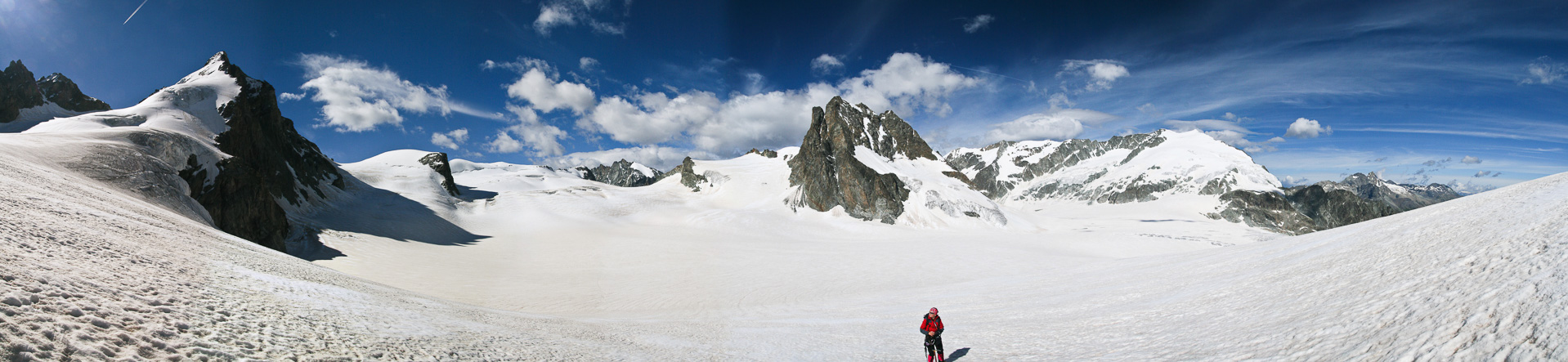 Gletscherströme um L'Evêque, Petit Mont Collon und Pigne d'Arolla.