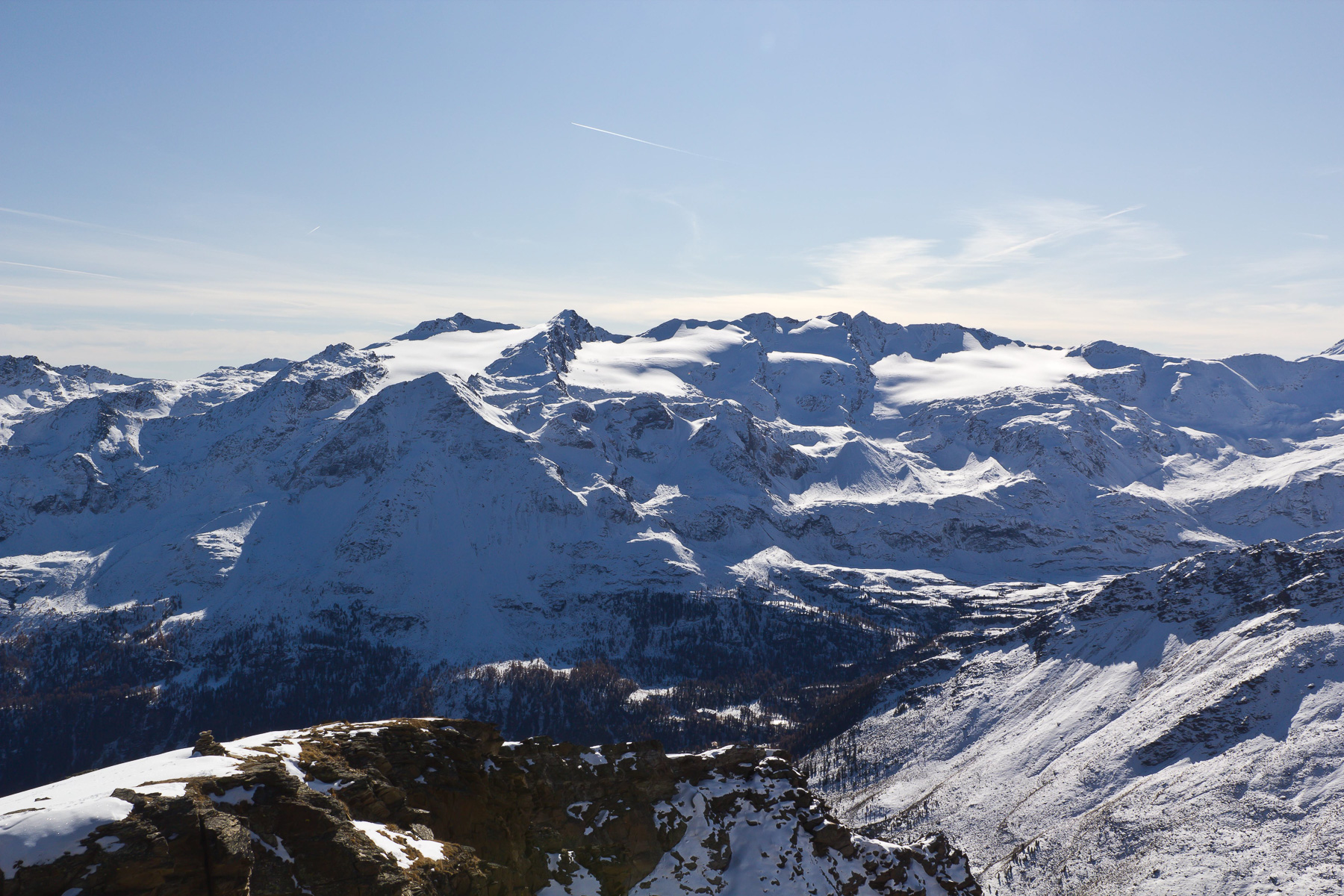 Links davon: Hintere Rotspitze und Hintere Schranspitze.
