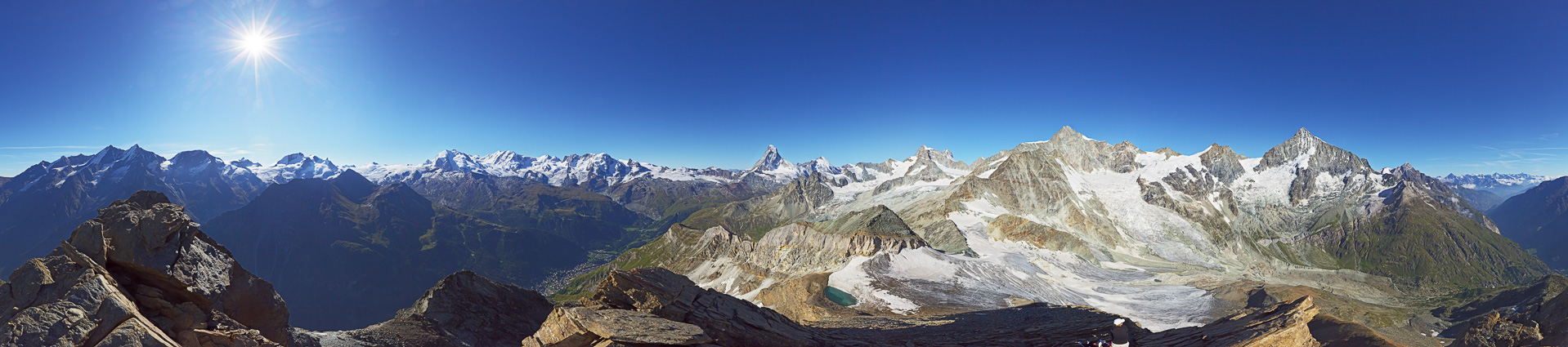 Traumberg oberhalb Zermatt mit traumhaftem Panorama.