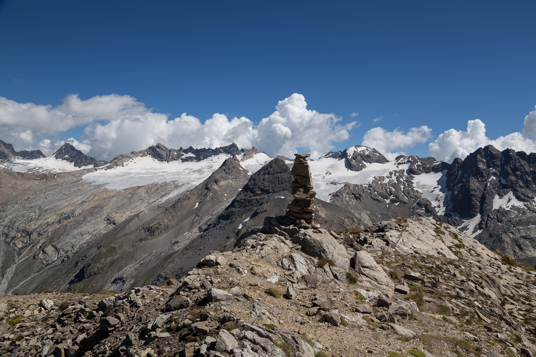 Roc du Mulinet (3.452 m) und La Grande Ciamarella (3.676 m).