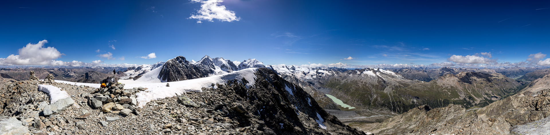 Gipfelpanorama - Rundblick mitten im Festsaal der Alpen