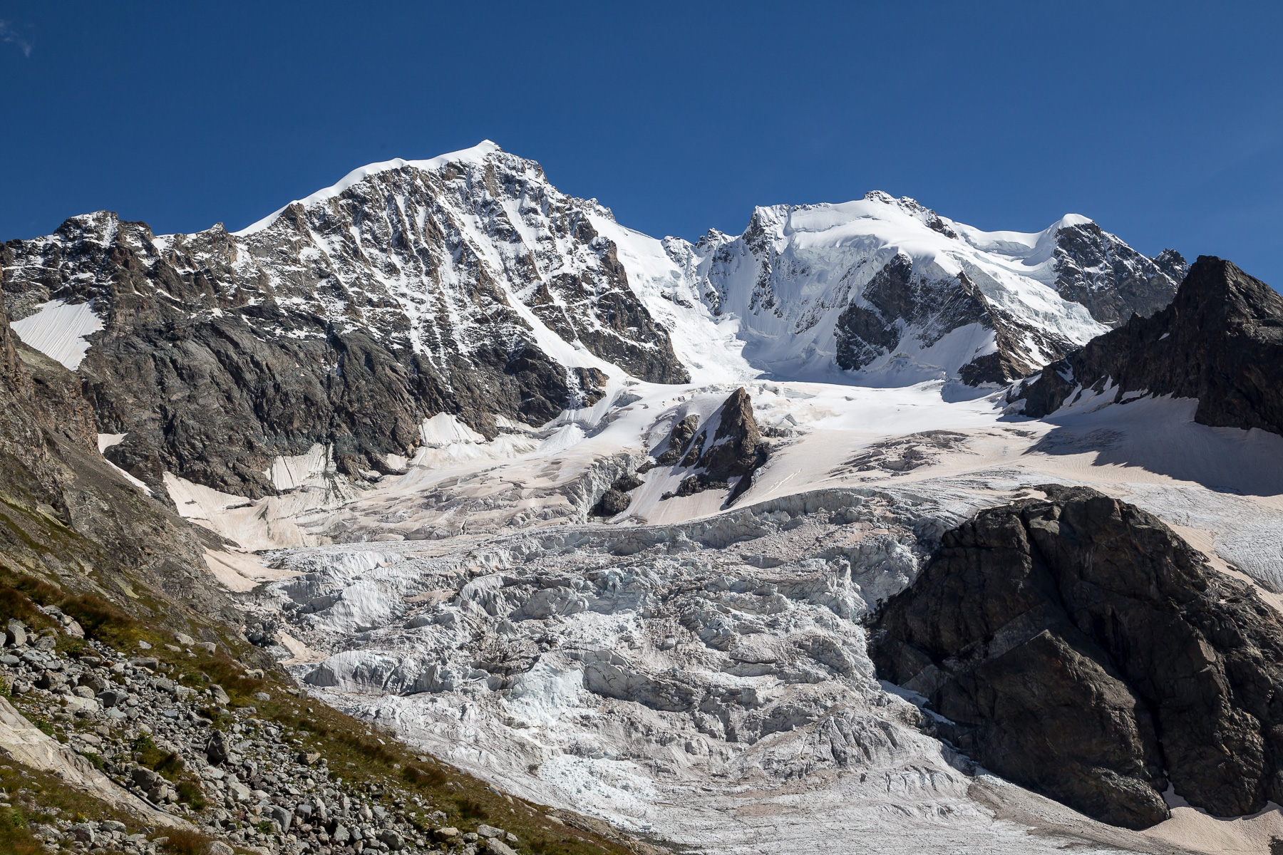 über dem gewaltigen Tschierva-Gletscher