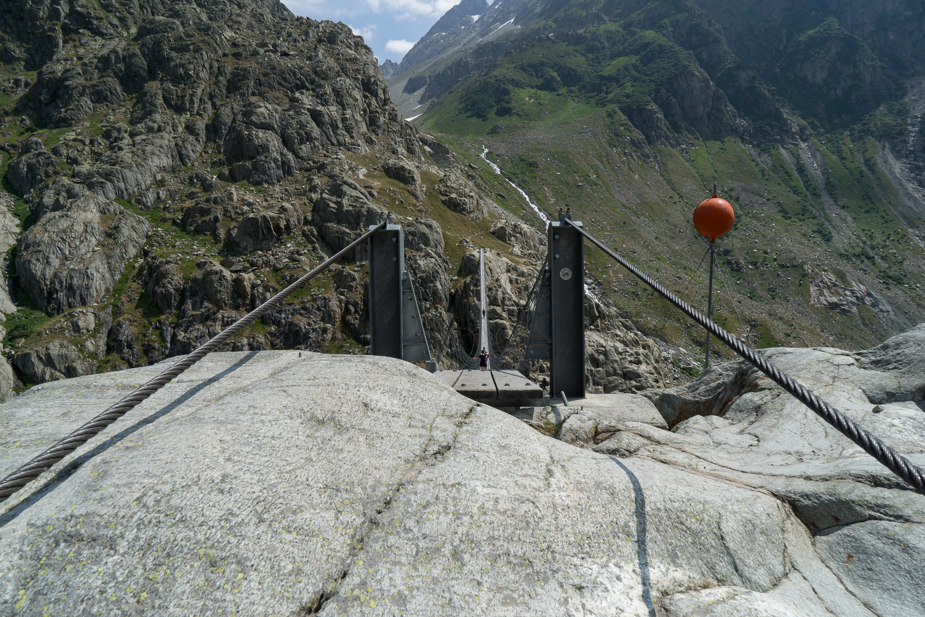 Die größte Hänngebrücke der Alpen.