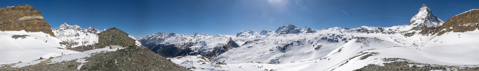 Blick ins Zermatter Skigebiet.