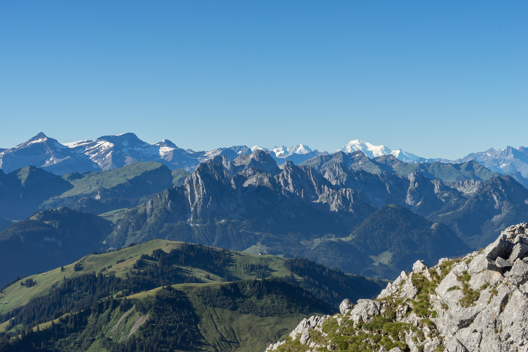 Wildstrubel und Mont Blanc.