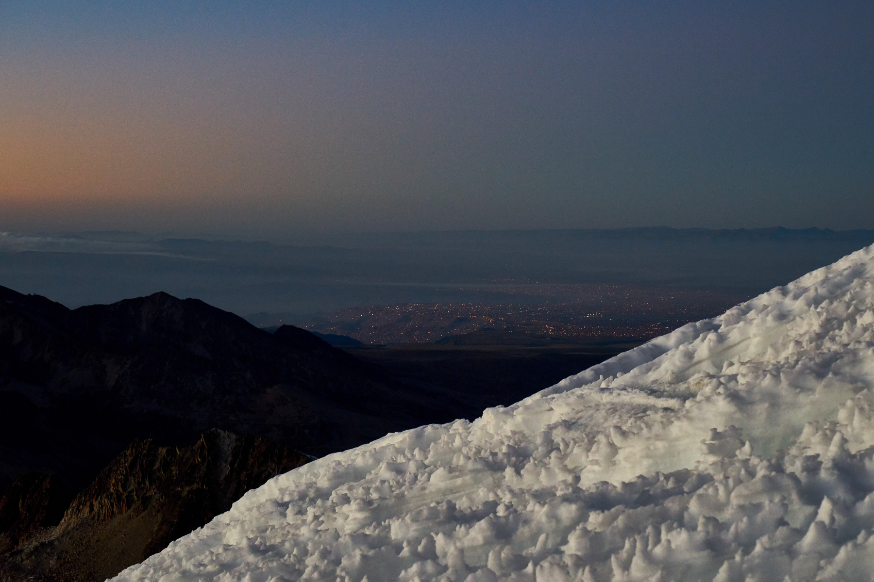 Morgendlicher Blick nach La Paz.