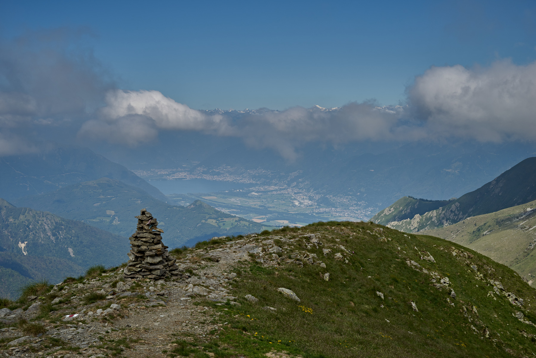 Ein letzter Blick auf die Walliser Alpen.
