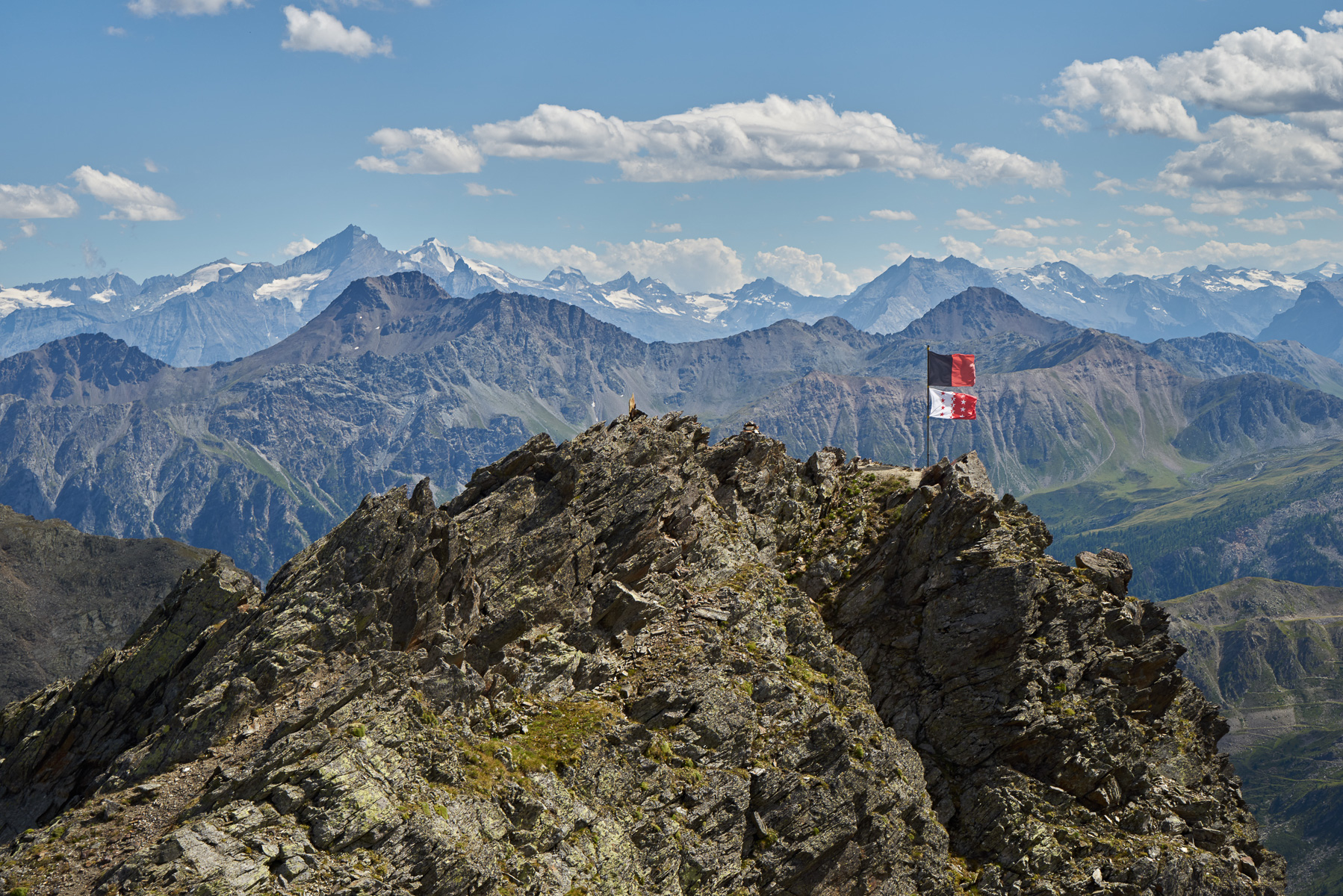Berg 6 des Tages und letzter Gipfel (aber ohne Panorama) der herrlichen Panoramarunde an der Grenze zwischen Wallis und Aosta.