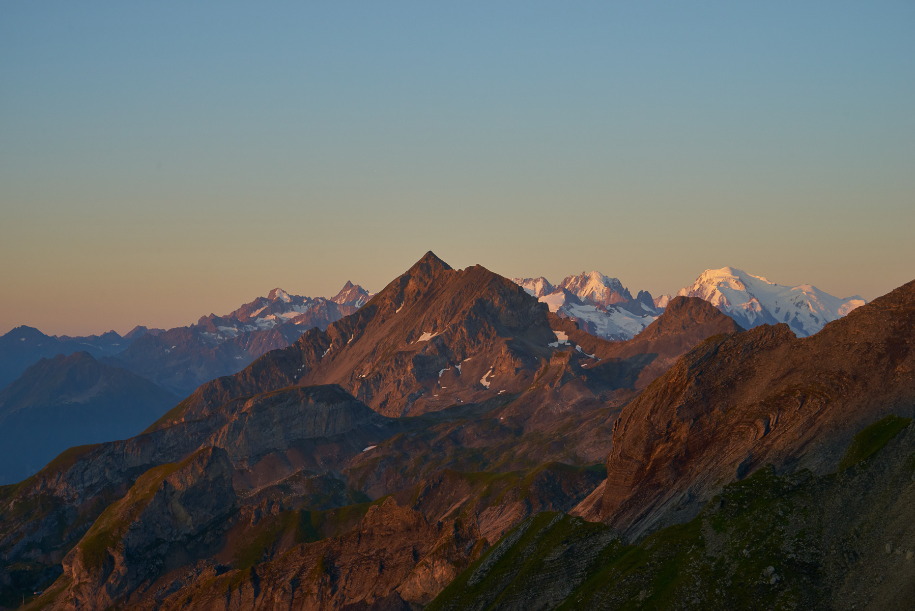 Grand Chavalard und Mont Blanc