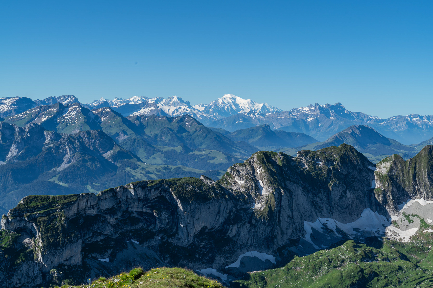 Detailblick zum Mont Blanc