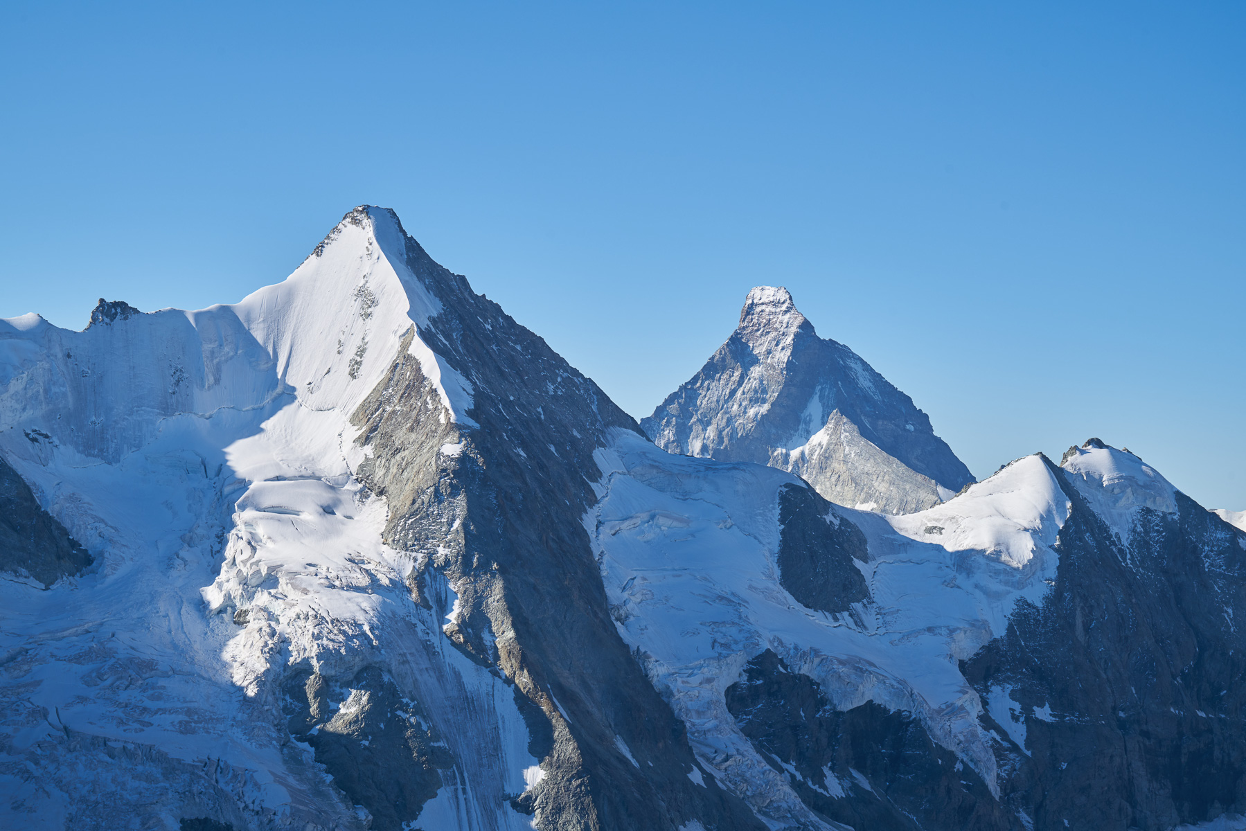 Obergabelhorn und Matterhorn in perfekter Harmonie.