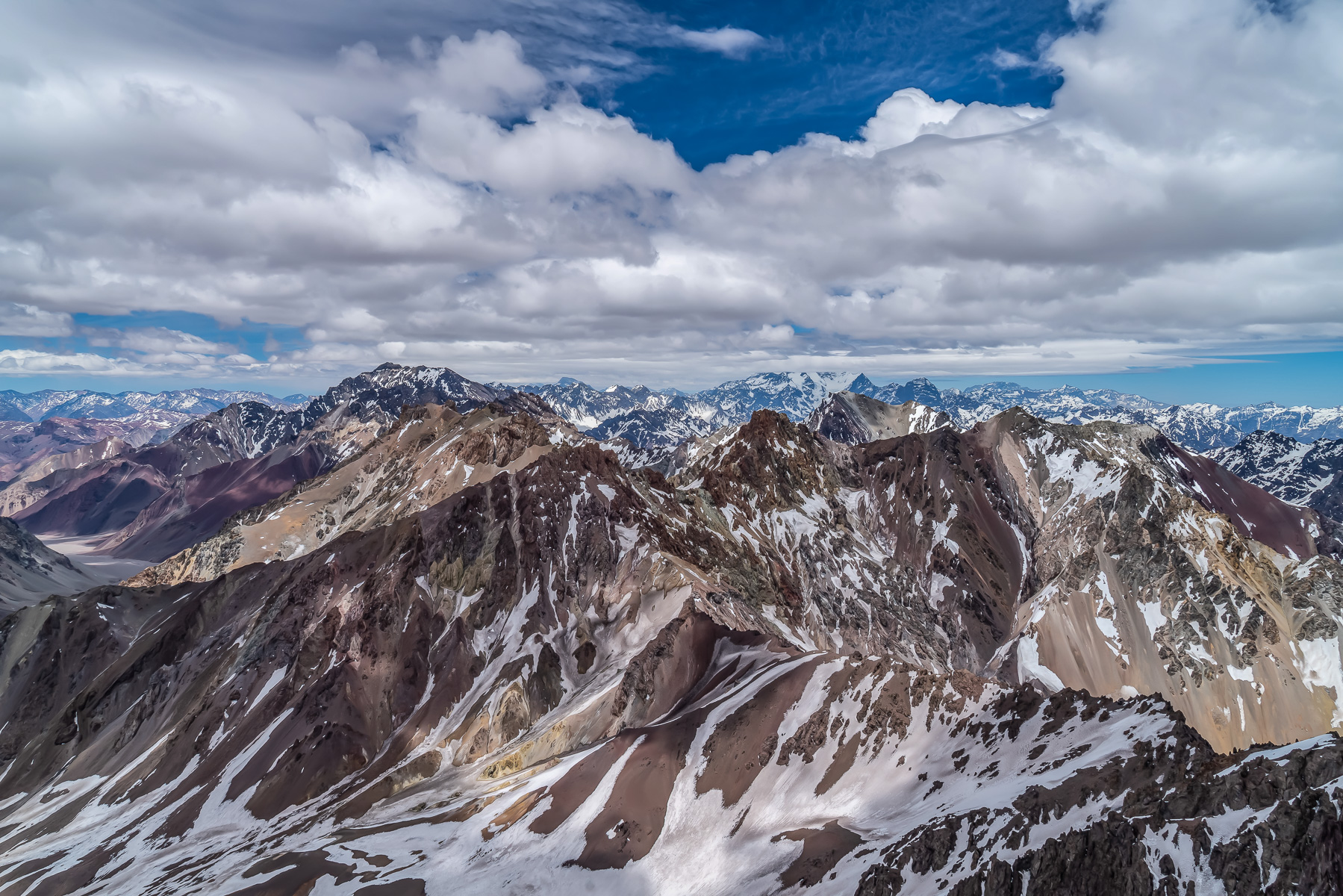 Blick zum Cerro Tolosa und Cerro Juncal