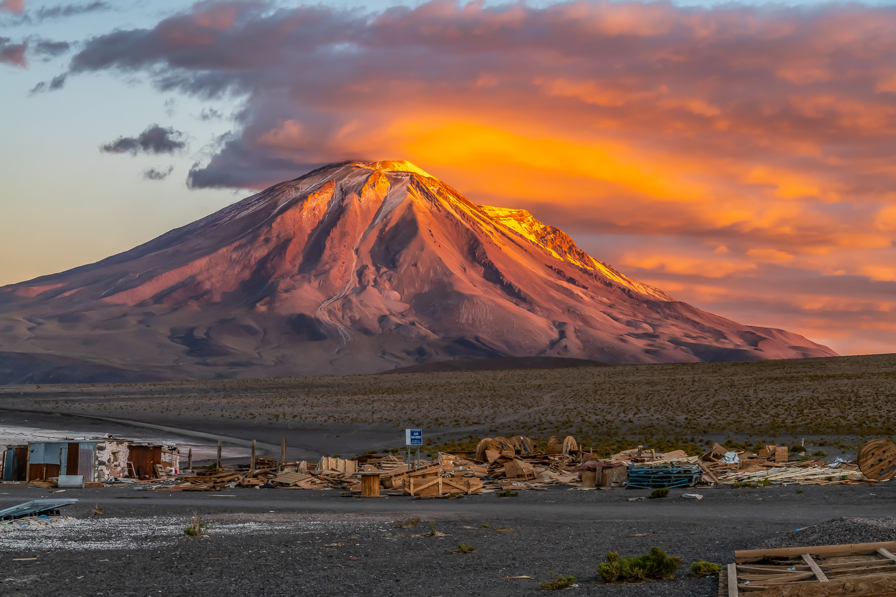 Abendstimmung mit Volcán Paniri